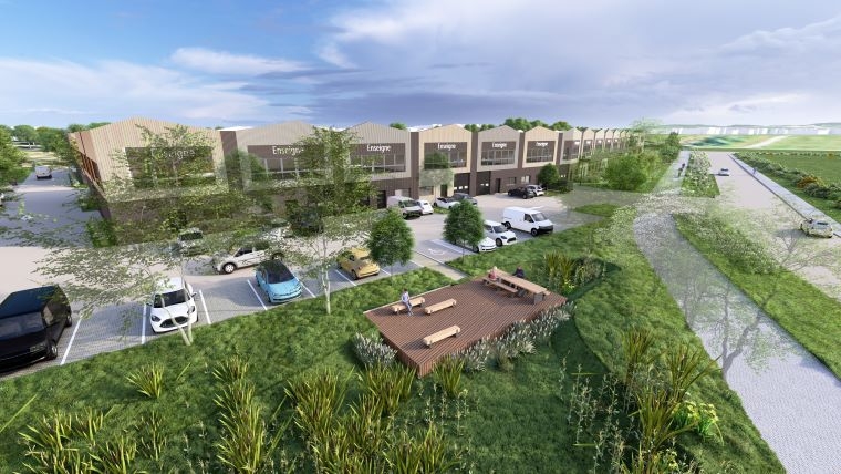 Local d'activité neuf de 283 m², avec espace de bureau, à vendre : Photo 1